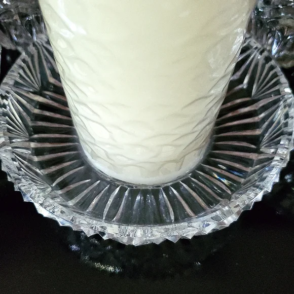 5pc "Prism" Crystal (4) Votive Holders & (1) 6" Crystal Bowl/Pillar🕯 Holder - Picture 12 of 16